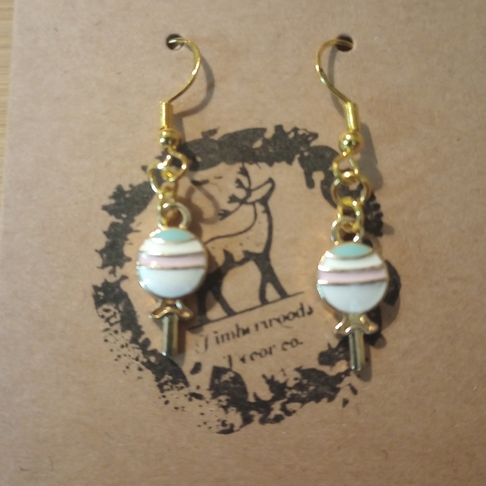 Baby rattle earrings